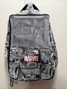 Marvel Black & White Spider-Man Comic Shoebag with Red Logo 12x9x4.5